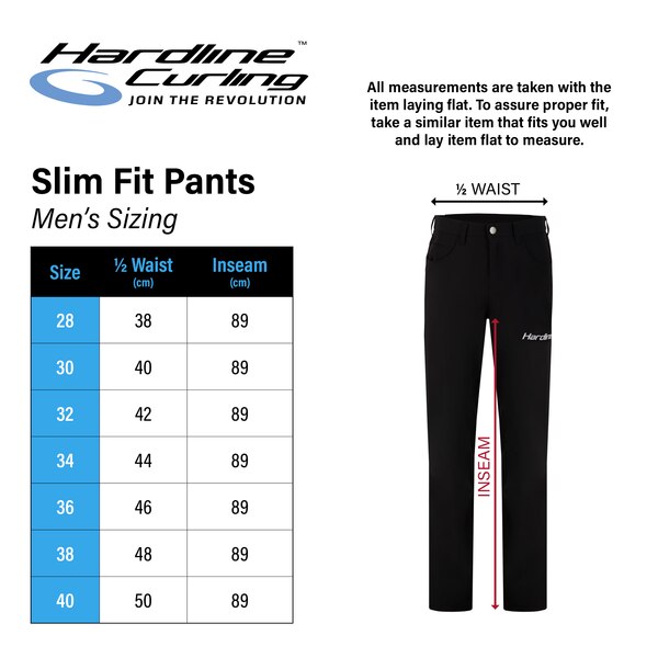 Hardline Men's Slim Fit Pants | Hardline Curling Gear and Apparel