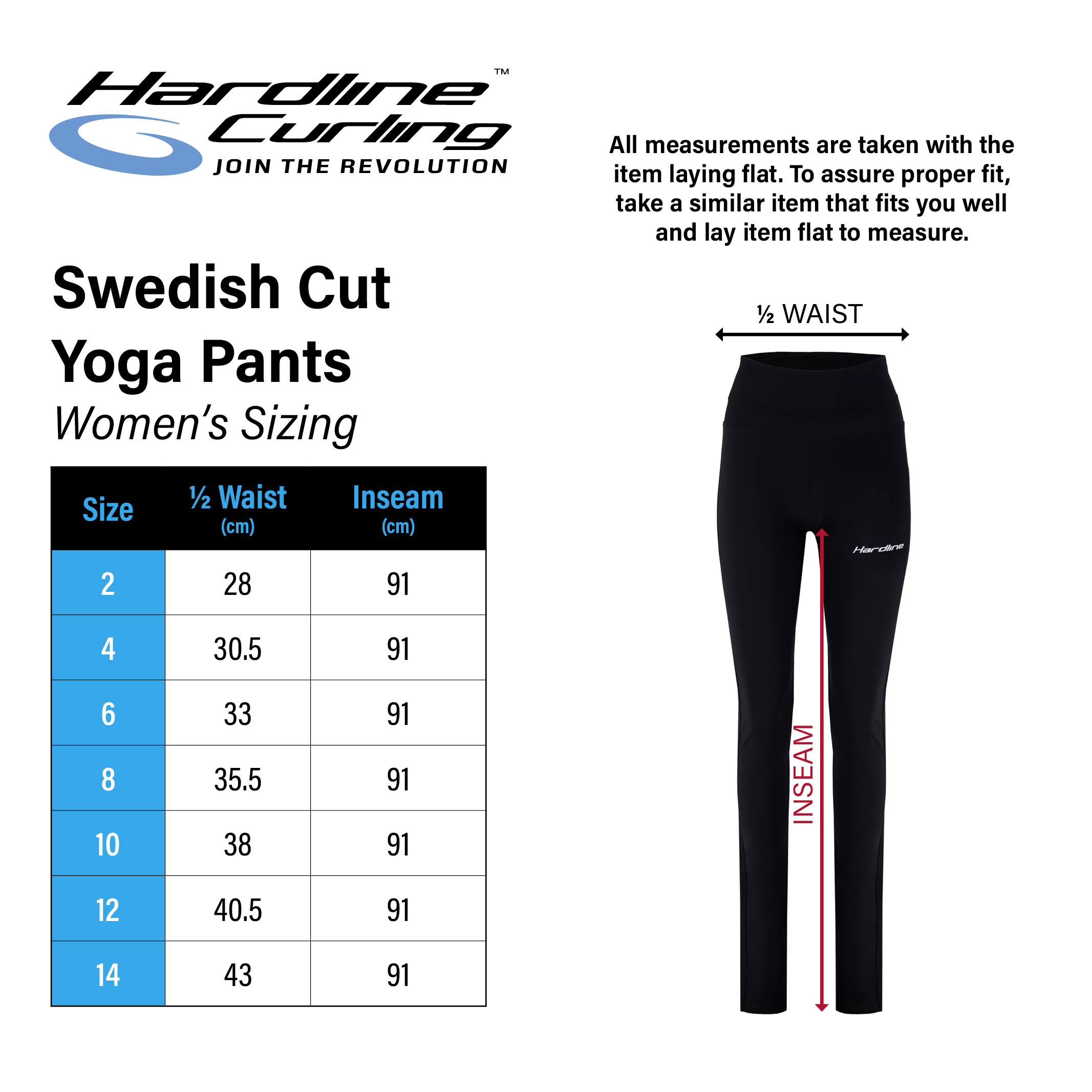 Hardline Women's Swedish Cut Yoga Pants | Hardline Curling Gear